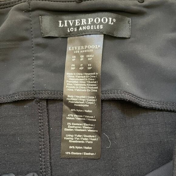 Liverpool Size 6 Pencil Skirt | Black Grid Texture, Career Stretch Fit, NWOT - Picture 3 of 4